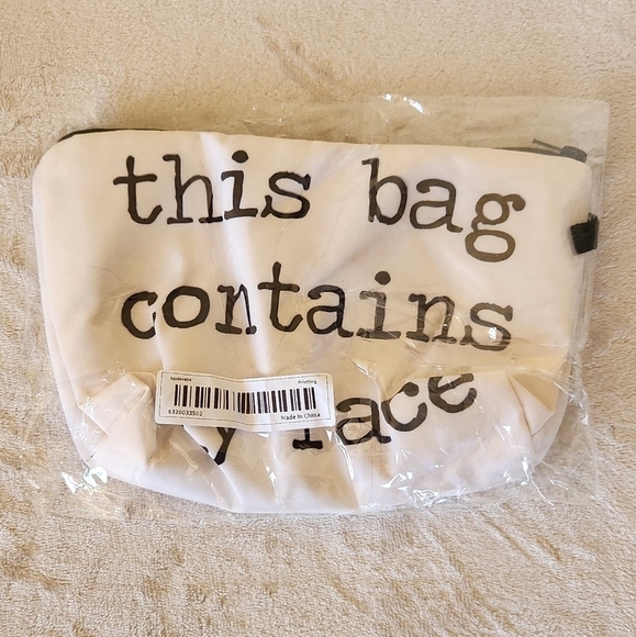 "This Bag Contains My Face" Make Up Cosmetic Bag Zipper Pouch - Picture 4 of 7